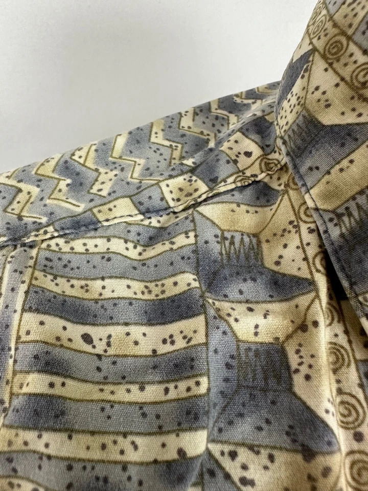 Camisa De Colección Pierre Cardin Hombres S Manga Corta Geométrica Hawaiana Informal Algodón Foto 4 de 4