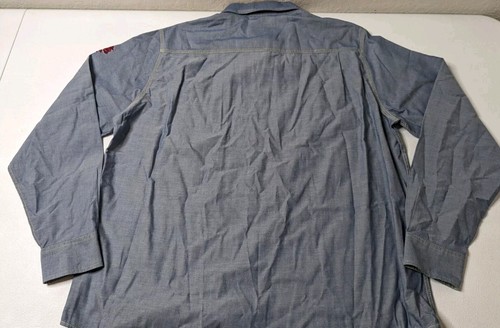 Weather Proof Vintage Shirt Men's Size XL Blue Denim Button Up Long Sleeve - Picture 2 of 5