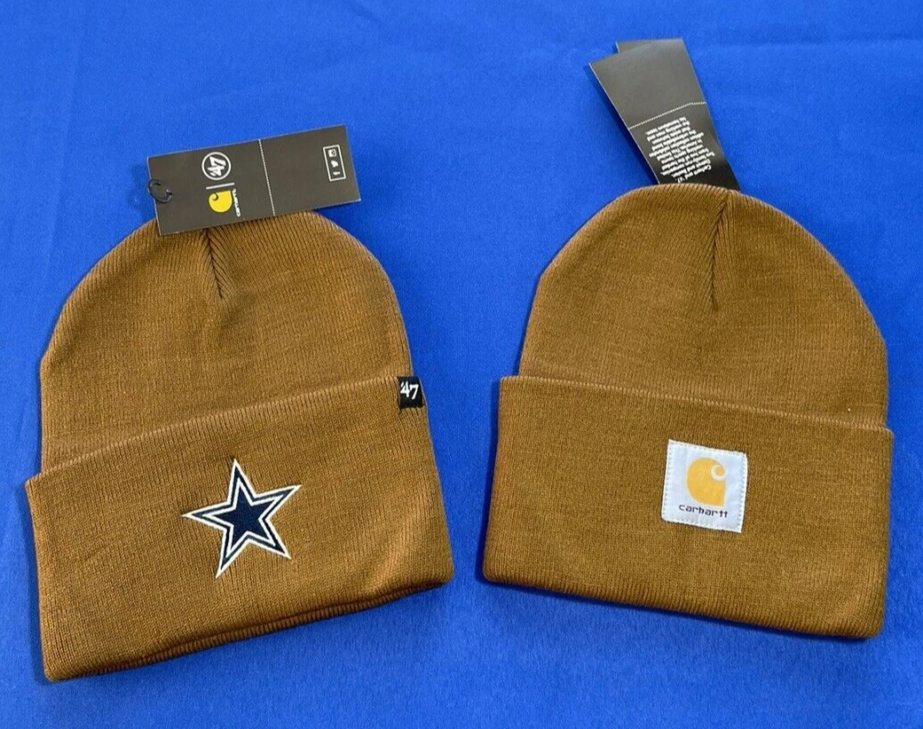 Dallas Cowboys Carhartt Beanie Hat 47 Brown Cap Winter Skull NEW NWT Adult  OSFA