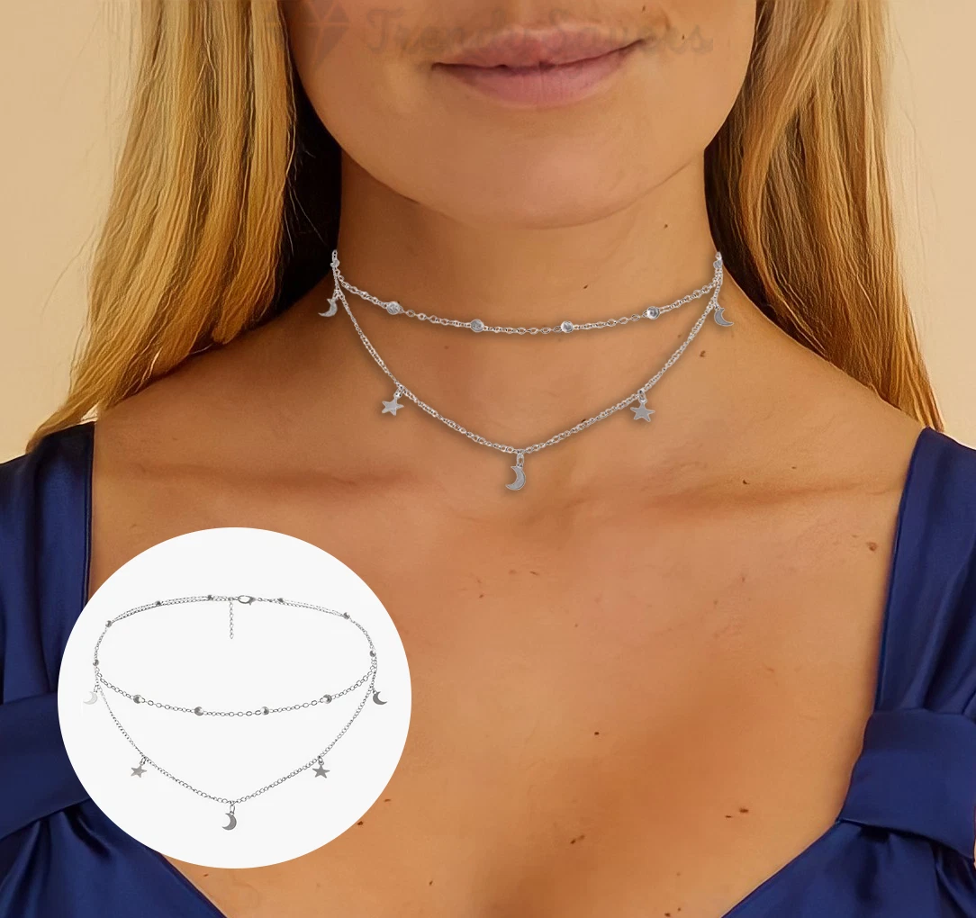 Star decorated chain choker sale