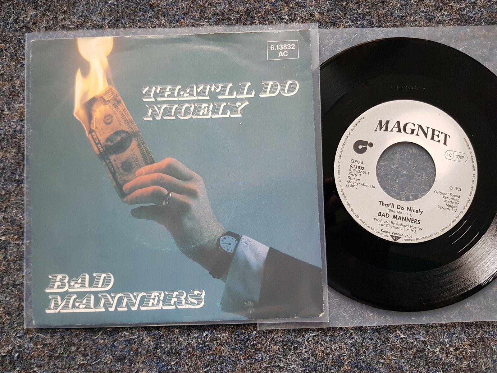7"" Single Vinyl Bad Manners - That'll do nicely GERMANY