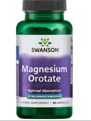 SWANSON ULTRA - MAGNESIUM OROTATE, 40MG, 60 CAPSULES