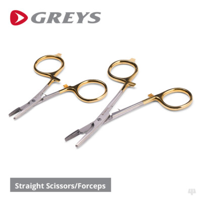 Greys Scissors/Forceps Straight Salmon Sea Trout Bass Pike Fly Lure  Fishing UK