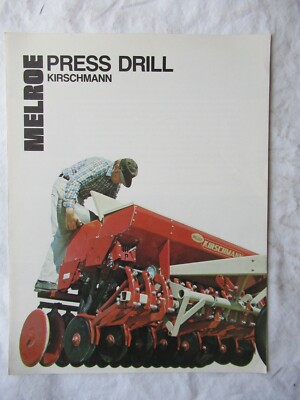 Melroe Kirschmann Press Drill Sales Brochure