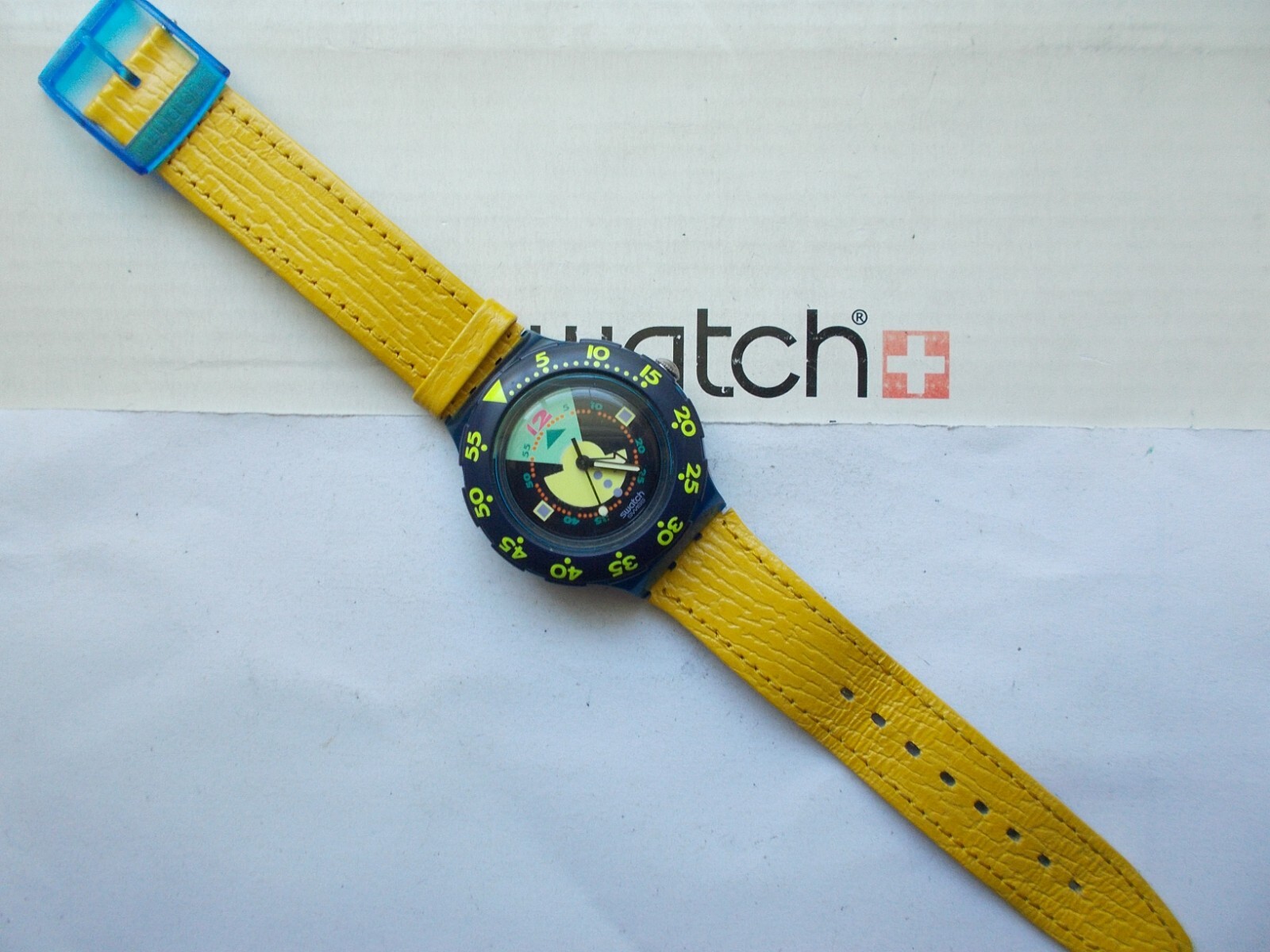 Swatch Vintage Watch with Metal and Lucite Water Resistant