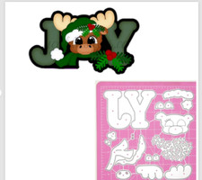 Christmas Joy & Reindeer Metal  Die Cutter (XD 38 )