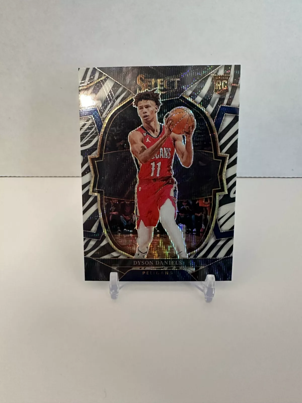 DYSON DANIELS 2022-23 PANINI SELECT #67 ROOKIE ZEBRA PRIZM RC SSP