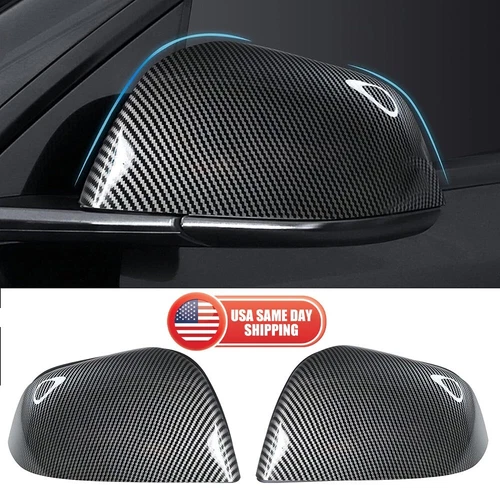 2020-2024 Tesla Model Y Carbon Fiber Style Side Mirror Rearview Cover Sport