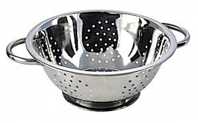 Premier Housewares Retro Enamel Colander 23 Cm - Black for sale 