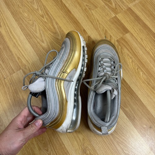 Nike Air Max 97 Vast Grey Metallic Gold Women's UK 7 Trainer - Picture 3 of 11
