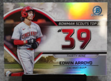 2023 Bowman Edwin Arroyo Scouts Top 100 Refractor #BTP-39 Reds