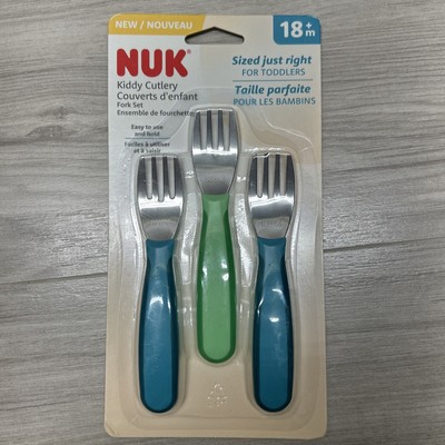 NUK Kiddy Cutlery Forks, 3 Pack, 18+ Months