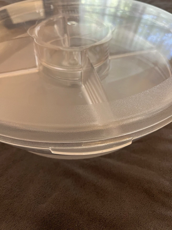 Bandeja giratoria para servir hielo Creative Ware transparente estilo Lazy Susan 5 compartimentos Foto 2 de 4