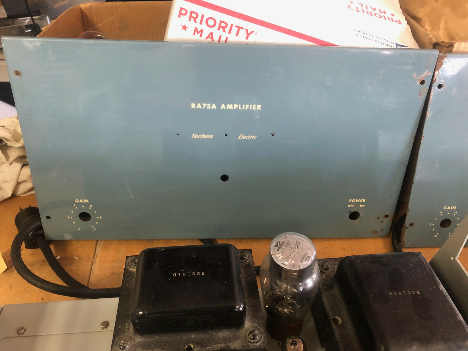 Pair Northern Western Electric RA75A MONOBLOCK Mono EL34 tube Amplifiers