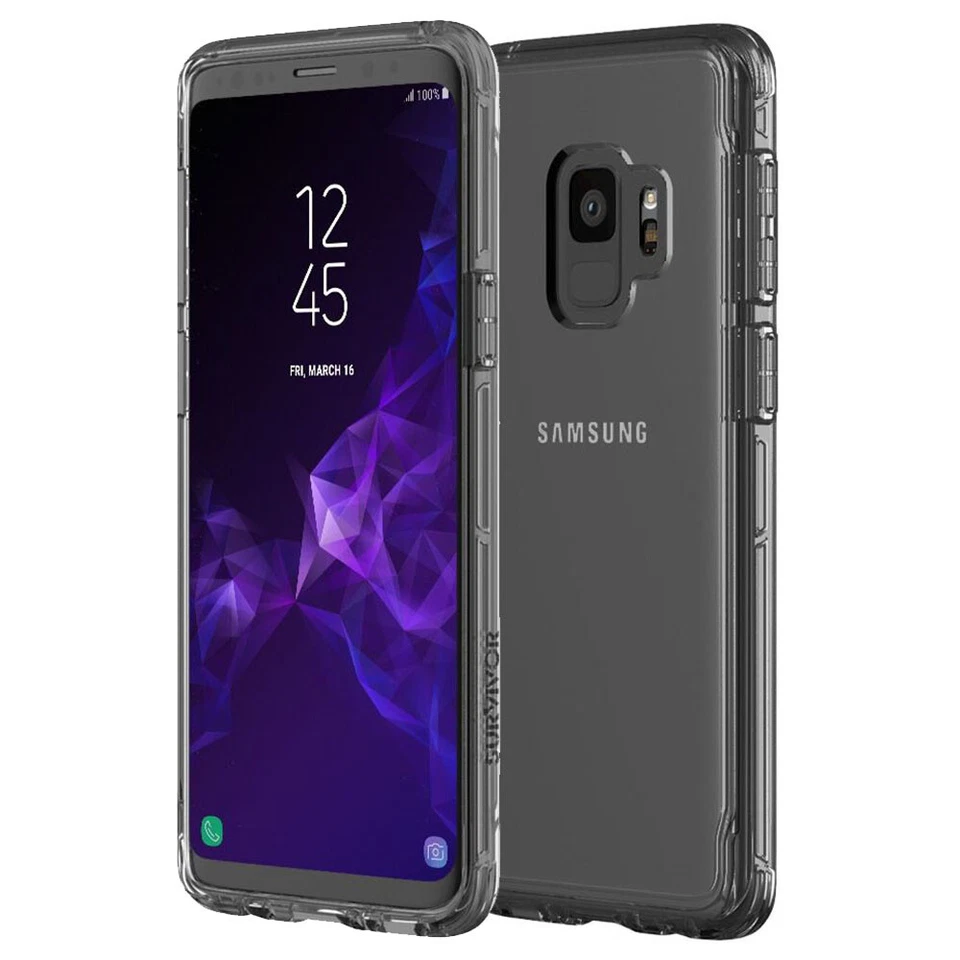 Funda trasera delgada transparente resistente transparente Griffin Survivor para Samsung Galaxy S9 - transparente Foto 2 de 4