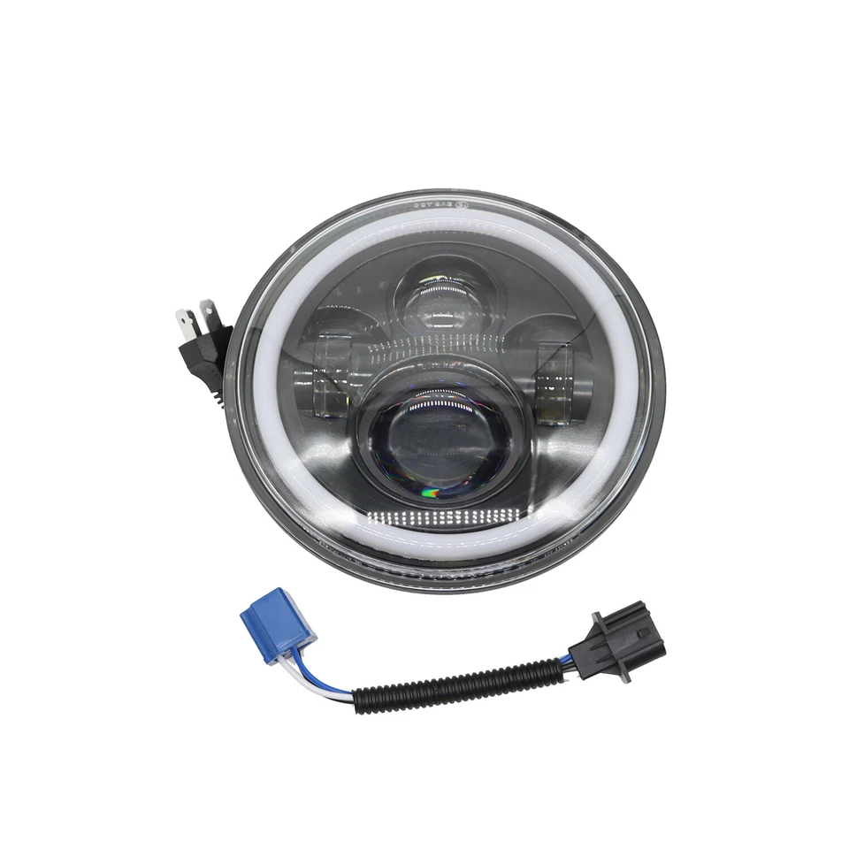 For Honda CX500C CM400T CB750 Bobber Motorcycle 7" Headlight Ring Hi/Lo DRL Lamp Foto 4 de 4