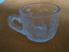 US Glass Company c. 1900-1919 Punch CUP Nursery Rhyme RED RIDING HOOD  WOLF