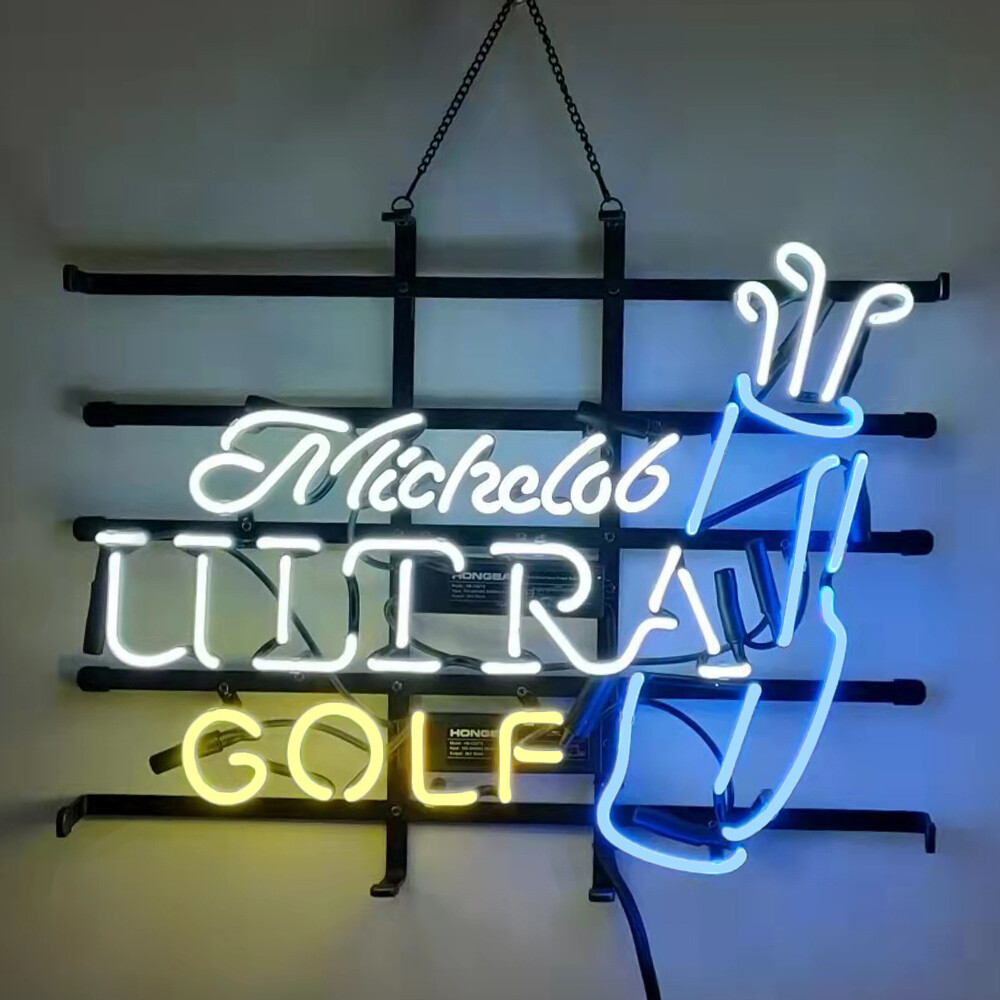 Play Golf Beer Neon Signs Beer Bar Pub Restaurant Man Cave Wall Decor ...