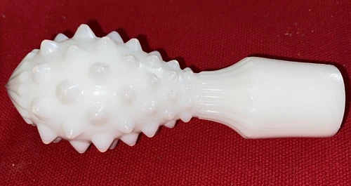 VTG LARGE Fenton Hobnail Milk Glass Decanter Stopper 4 1/2 inches