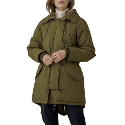Belstaff Womens Scout Parka Winter Khaki Green 12UK IT44 RRP £650