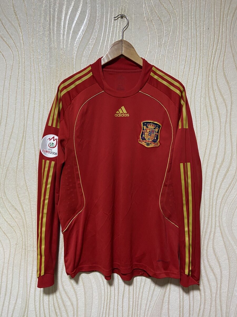SPAIN 2008 2009 HOME SHIRT JERSEY LONG SLEEVE PLAYER ISSUE SPAIN 2008 2009 HOME SHIRT JERSEY LONG SLEEVE PLAYER ISSUE