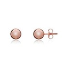 9 Carat Rose Gold Polished Ball Stud Earrings, 4mm