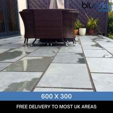 Grey Slate Paving Patio Slabs 600 x 300 | FREE DELIVERY / SAMPLES / SPLIT PACKS