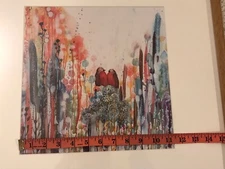 Sylvie Demers Print - Two Robins Modern Colourful Framed Print