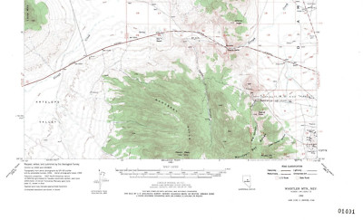 Whistler Mtn. Quadrangle, Nevada 1956 Topo Map USGS 15 Minute Topographic