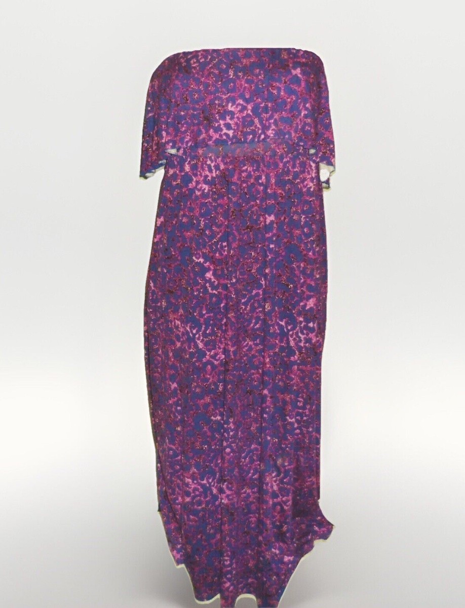 strapless jersey knit dress New! Slinky Purple/Fuchsia Rayon Ruffle 2X WASHABLE! fall winter only