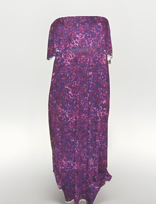 purple jersey knit dress New! Slinky Purple/Fuchsia Rayon Ruffle Strapless 2X WASHABLE! duty_54