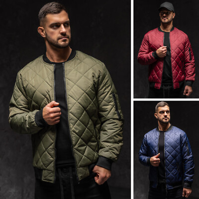 Bomberjacke Sportjacke Übergangsjacke Steppjacke Unifarben Herren BOLF Classic