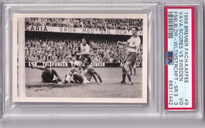 1958 Bremen Fachring Coffee World Championship No. 9 Pele Rookie PSA 3