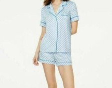 Alfani Women's Top  Shorts Sleep Set Steel Diamond- XXXL