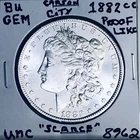 1882 CC BU GEM MORGAN SILVER DOLLAR UNC MS+++ U.S. MINT RARE KEY COIN 8962