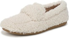 Vionic Snuggle Cream Size 10 Fashion Slip On Fur Comfortable Loafer Shoes