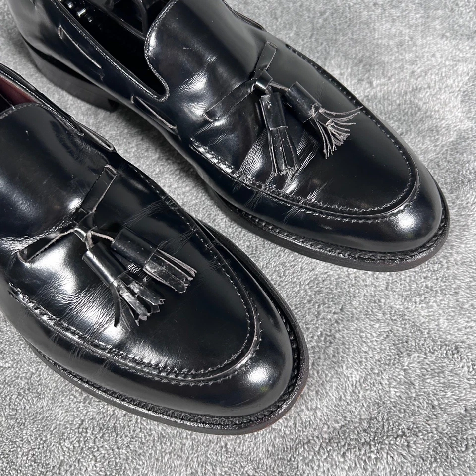 Mocasines Florsheim Borla Real Imperial Hombres 9D Pulido Piel de becerro Cuero Negro Foto 2 de 4