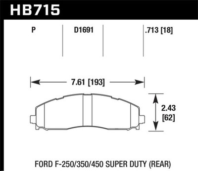 Hawk Performance HB715P.713 Street Race Brake Pad