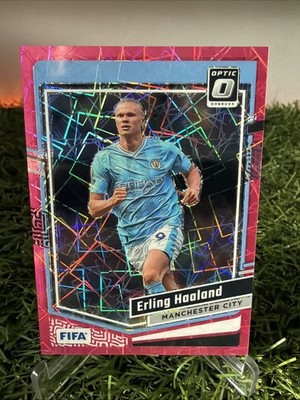 Erling Haaland /99 2023-24 Donruss Optic Pink Velocity Prizm #89 Man City