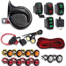 Universal ATV UTV Turn Signal Horn Kit, Street Legal Kit Fit UTV ROV ATV Golf US