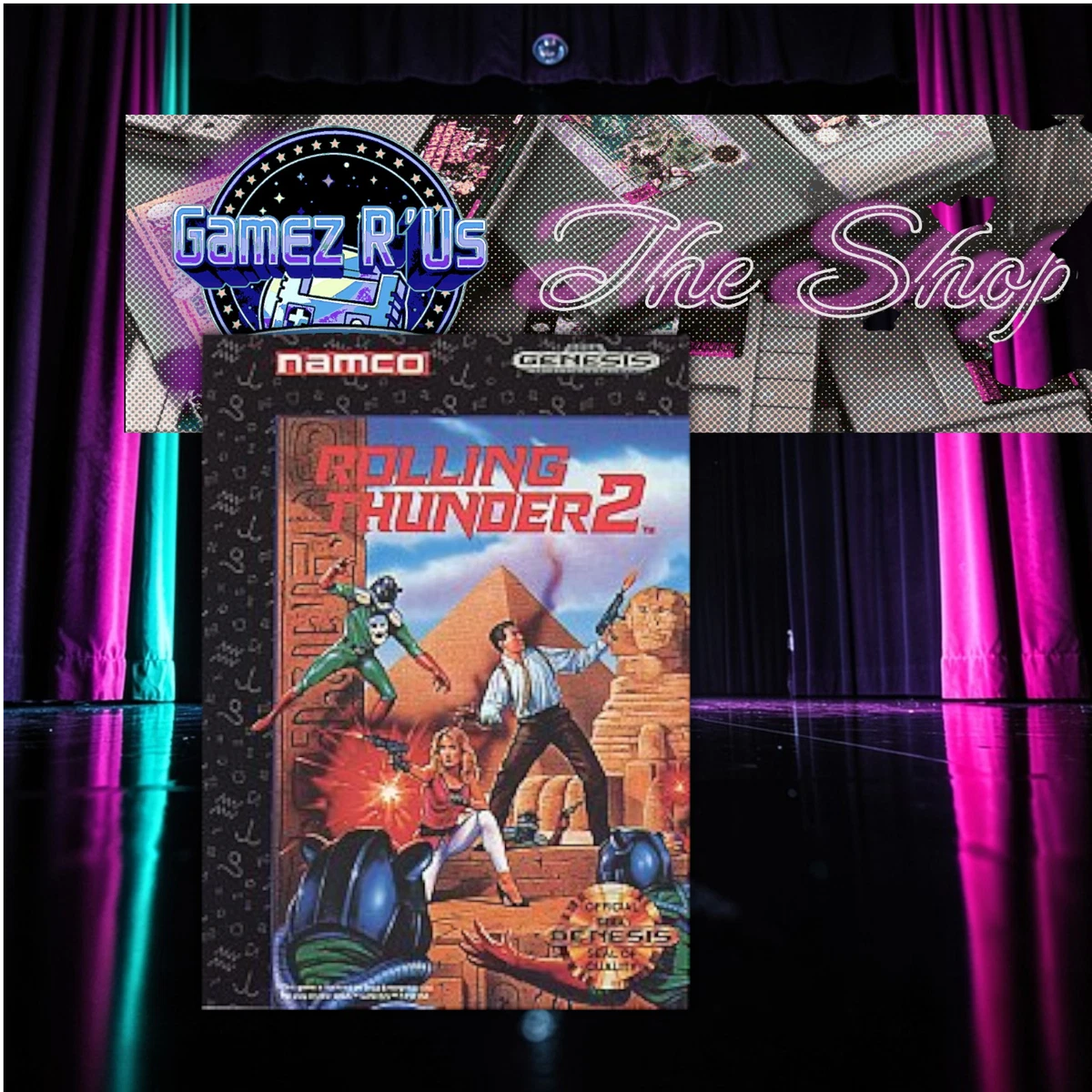 Jeu Rolling Thunder 2 Sur SEGA Megadrive – NTSC USA, Complet Et En Bon état