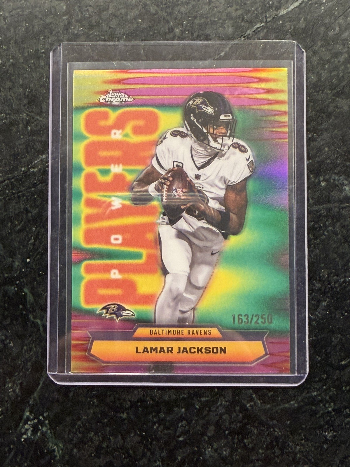 2025 Topps Chrome Power Players Pink Refractor Lamar Jackson #/250 