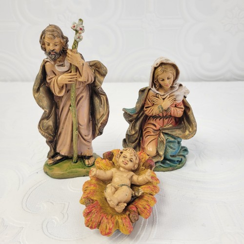 Fontanini Holy Family Baby Jesus Mary Joseph Nativity Figures Italy 4" 5"