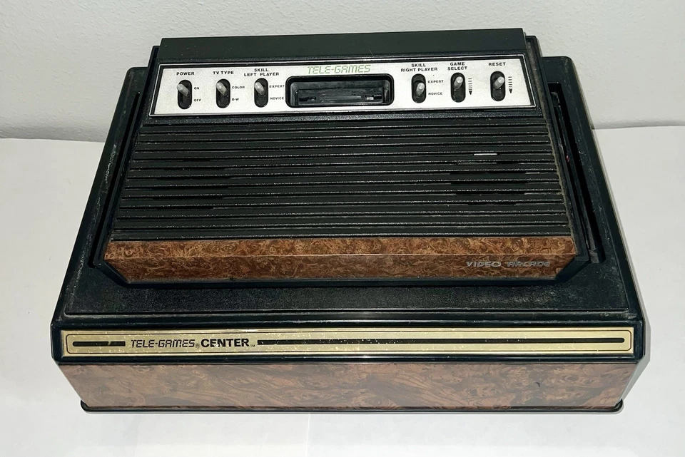 Vtg Atari 2600 Tele Games Video Arcade console Lot W 27 games - Sixer Pac Man - Image 2 of 4