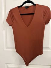 Express women  s brown /rust bodysuit size small