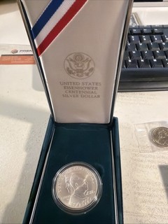 1990 P Eisenhower Centennial $1 Silver Commem Proof (Capsule)