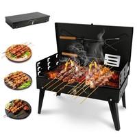 Neu！Grill Bbq Holzkohlegrill Klappgrill Camping Standgrill Tragbar Edelstahl