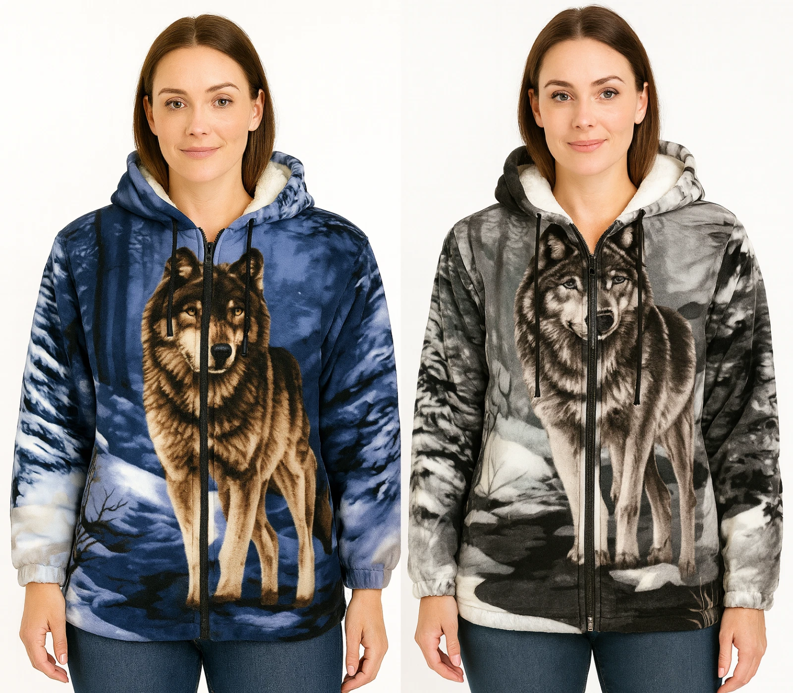 PREMIUM Womens EXTRA THICK FUR quilted Animal Sherpa Fleece Lined Jackets Padded