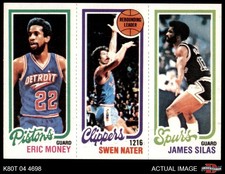 1980 Topps Eric Money / Swen Nater / James Silas 90 / 215 / 213 8 - NM/MT