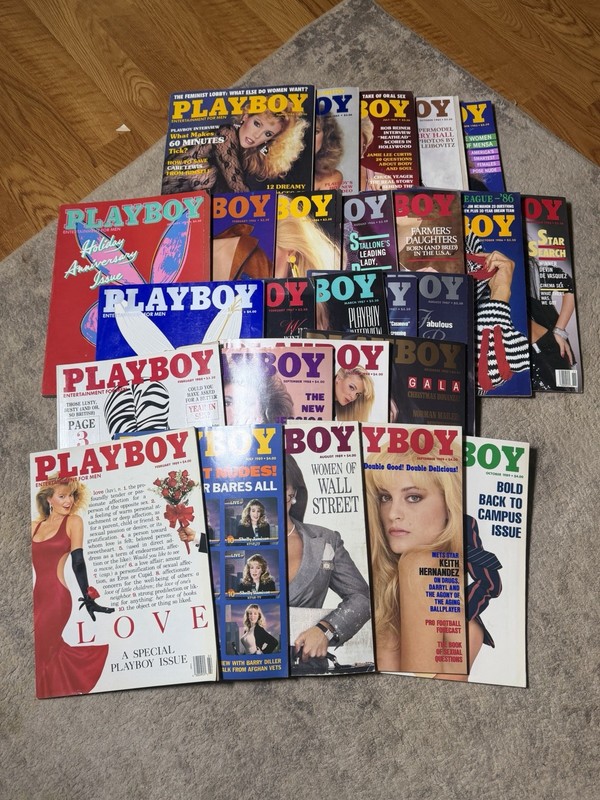 26 Playboy Issues Magazines Centerfolds Included 1985-1989